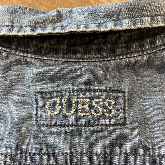 GUESS Pink Tulle & Blue Denim Fairy Dress Embellished Toddler Girl 24m (SKU: 3G) - Picture 6 of 7